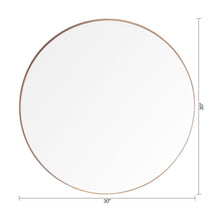 Carregar imagem no visualizador da galeria, Golden Modern Round Framed Wall Mirror
