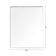 Carregar imagem no visualizador da galeria, Golden Modern Square Framed Wall Mirror
