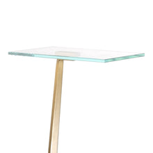 Load image into Gallery viewer, Golden Square Side Table with Marble Base
