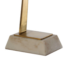 Carregar imagem no visualizador da galeria, Golden Square Side Table with Marble Base
