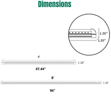 Carregar imagem no visualizador da galeria, T8 Integrated 8ft LED Shop Lights Triac Dimmable- 60W with 6500K and 8400 Lumens, 100V-277V- Linkable LED Fixture
