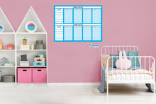 Carregar imagem no visualizador da galeria, Chart:  Cyan Routine Chart Dry Erase        -   Removable     Adhesive Decal
