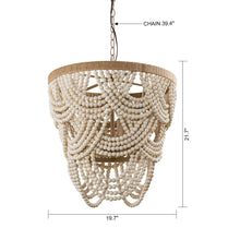 Carregar imagem no visualizador da galeria, Hatfield 4-Light Bohemia Style Wood Beaded Chandelier
