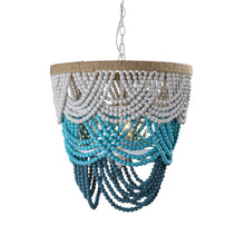 Carregar imagem no visualizador da galeria, Hatfield 4-Light Bohemia Style Wood Beaded Chandelier
