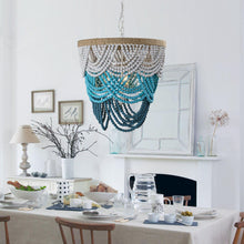 Carregar imagem no visualizador da galeria, Hatfield 4-Light Bohemia Style Wood Beaded Chandelier
