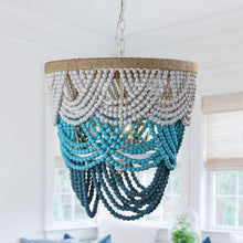 Carregar imagem no visualizador da galeria, Hatfield 4-Light Bohemia Style Wood Beaded Chandelier
