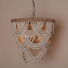 Carregar imagem no visualizador da galeria, Hatfield 4-Light Bohemia Style Wood Beaded Chandelier
