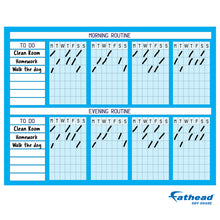 Carregar imagem no visualizador da galeria, Chart:  Cyan Routine Chart Dry Erase        -   Removable     Adhesive Decal
