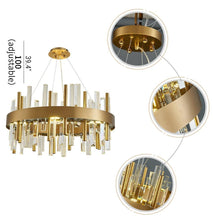 Cargar imagen en el visor de la galería, MIRODEMI® Celle Ligure | Royal Gold/Titanium Black Crystal Chandelier | S2024S
