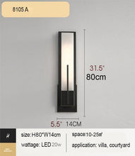 Load image into Gallery viewer, MIRODEMI® Modern Black/Gold Copper Outdoor Waterproof LED Wall Lamp For Garden, Porch
