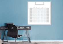 Carregar imagem no visualizador da galeria, Calendars: Grey Square Modern One Month Calendar Dry Erase - Removable Adhesive Decal
