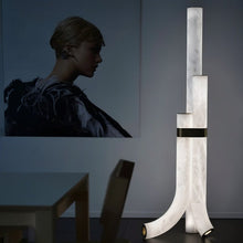 Load image into Gallery viewer, Kanon Alabaster Floor Lamp
