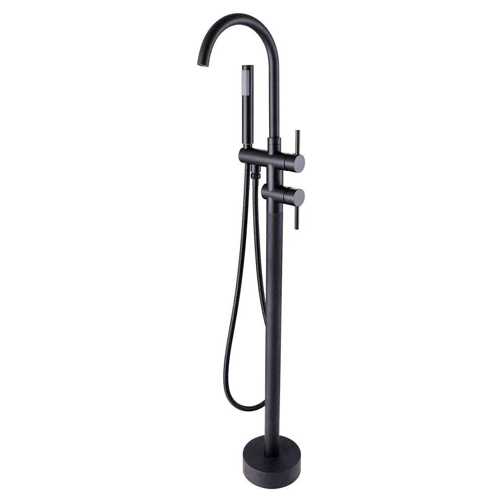 Kebo Double Handle Floor Mounted Clawfoot Tub Faucet