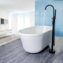 Cargar imagen en el visor de la galería, Kebo Double Handle Floor Mounted Clawfoot Tub Faucet
