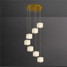 Carregar imagem no visualizador da galeria, Kybos Alabaster Chandelier Light
