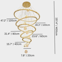 Carregar imagem no visualizador da galeria, Laihts Round Chandelier
