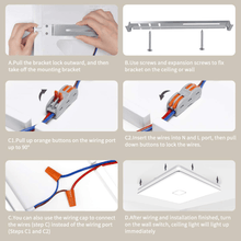 Carregar imagem no visualizador da galeria, Modern and Energy-Efficient 11 Inch Square LED Flush Mount Ceiling Lights - 18W, 1800LM, 5000K, and AC100-277V for Bright and Versatile Lighting
