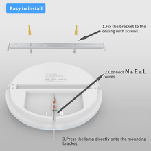 Carregar imagem no visualizador da galeria, Upgrade Your Space with an Ultra-Bright 15-Inch Square LED Flush Mount Ceiling Light - 40W, 3800 Lumens, 5000K Daylight, Energy-Efficient, and IP44 Waterproof for Versatile, Sleek Design
