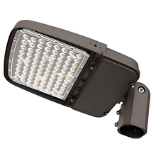 Cargar imagen en el visor de la galería, 240 Watt Tunable LED Shoebox Light for Parking Lots | 100-277V AC, 5000K, Up to 180lm/w  Dusk to Down Photocell Slip Fitter Mount
