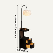 Cargar imagen en el visor de la galería, Lomine Floor Lamp with Side Table
