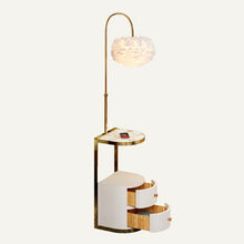 Cargar imagen en el visor de la galería, Lomine Floor Lamp with Side Table
