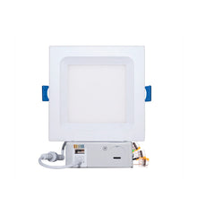 Load image into Gallery viewer, 4 Inch 5CCT Can less LED Downlight - Ultra Slim Square Design with Junction Box (Flat &amp; Baffle Trim) - 10W, 650lm, 120V AC, 90+ CRI
