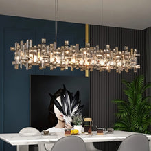 Carregar imagem no visualizador da galeria, Maraya Crystal Linear Chandelier
