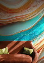 Load image into Gallery viewer, Colorful Marble Slate Wallpaper Mural. #6737
