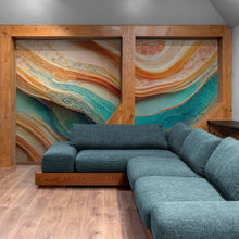 Load image into Gallery viewer, Colorful Marble Slate Wallpaper Mural. #6737
