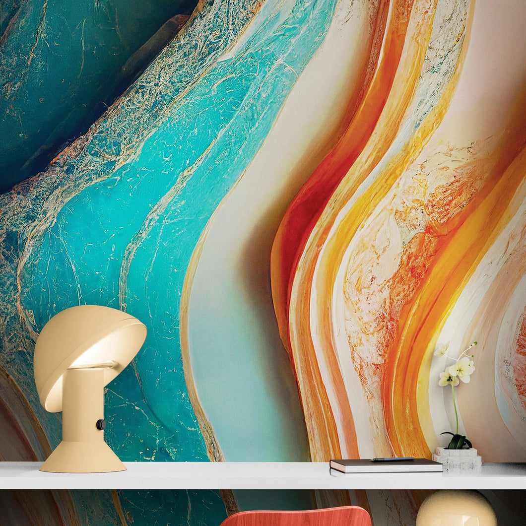 Colorful Marble Slate Wallpaper Mural. #6737