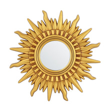 Carregar imagem no visualizador da galeria, Modern Sunburst Golden Mirror Antiqued Casual Wall Decoration
