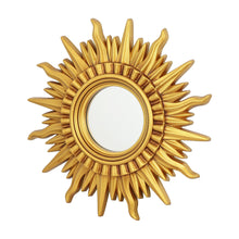 Carregar imagem no visualizador da galeria, Modern Sunburst Golden Mirror Antiqued Casual Wall Decoration
