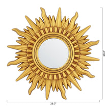 Carregar imagem no visualizador da galeria, Modern Sunburst Golden Mirror Antiqued Casual Wall Decoration
