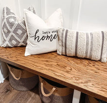 Carregar imagem no visualizador da galeria, Let&#39;s Stay Home Script Decorative Pillow Cover
