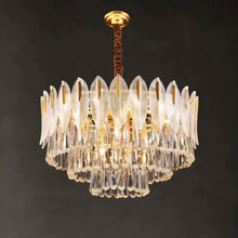 Load image into Gallery viewer, Nehora Round Crystal Chandelier
