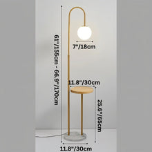 Cargar imagen en el visor de la galería, Okul Floor Lamp With Smart Side Table
