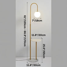 Cargar imagen en el visor de la galería, Okul Floor Lamp With Smart Side Table
