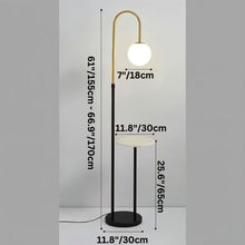 Cargar imagen en el visor de la galería, Okul Floor Lamp With Smart Side Table
