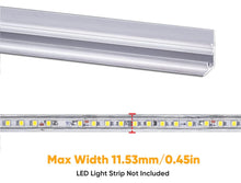 Carregar imagem no visualizador da galeria, 3.3FT Aluminum Track Channel for 110V LED Strip Lights (6x10mm &amp; 7.5x11.5mm)
