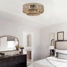 Load image into Gallery viewer, Farmhouse 3-Light Wood Beaded Flush Mount Ceiling Lights
