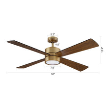 Carregar imagem no visualizador da galeria, Parrot Uncle 52&quot; Bucholz Industrial Downrod Mount Reversible Ceiling Fans with Integrated Lights and Remote Control
