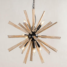 Carregar imagem no visualizador da galeria, Parrot Uncle 9-Light Wood Sputnik Sphere Chandelier
