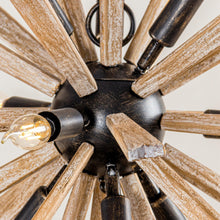 Carregar imagem no visualizador da galeria, Parrot Uncle 9-Light Wood Sputnik Sphere Chandelier
