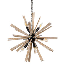 Carregar imagem no visualizador da galeria, Parrot Uncle 9-Light Wood Sputnik Sphere Chandelier
