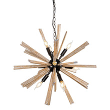 Carregar imagem no visualizador da galeria, Parrot Uncle 9-Light Wood Sputnik Sphere Chandelier
