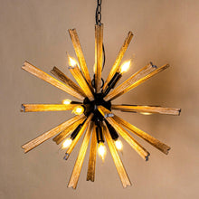 Carregar imagem no visualizador da galeria, Parrot Uncle 9-Light Wood Sputnik Sphere Chandelier
