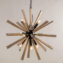 Carregar imagem no visualizador da galeria, Parrot Uncle 9-Light Wood Sputnik Sphere Chandelier
