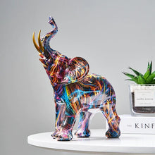 Load image into Gallery viewer, Creative Graffiti Elephant Figurine
