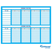 Carregar imagem no visualizador da galeria, Chart:  Cyan Routine Chart Dry Erase        -   Removable     Adhesive Decal
