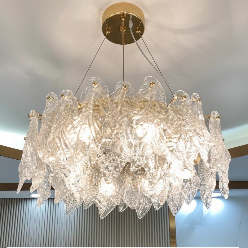 Rafahia Glass Crystal Chandelier